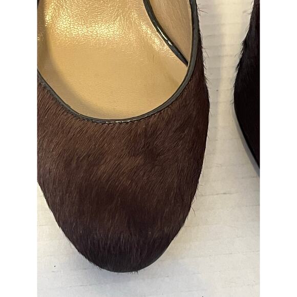 Women's TALBOTS Brown Calf Hair 3 in High Heel Pump Dress Shoes Size 6.5 - Picture 2 of 14